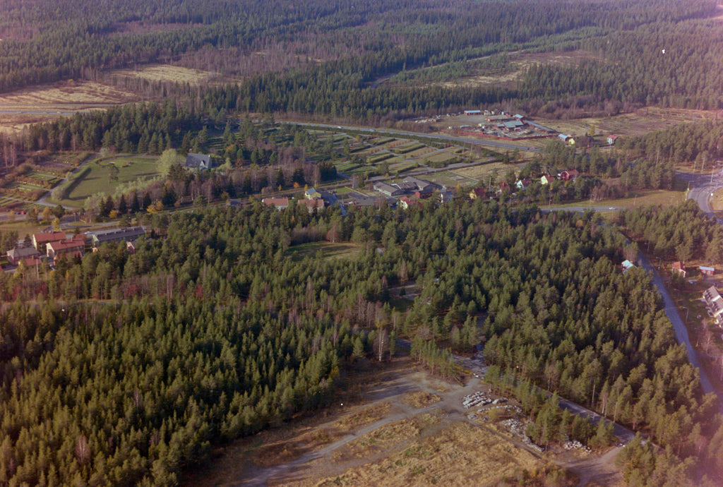 Bilden visar Sandbacka i Umeå år 1983.
