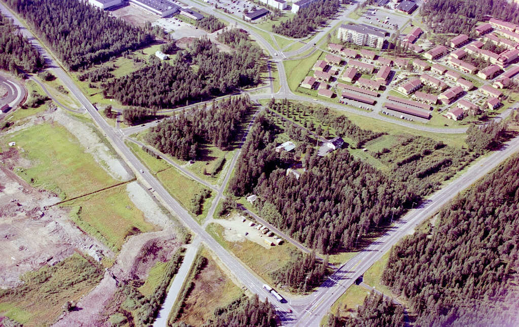 Marieberg sett från luften år 1984.