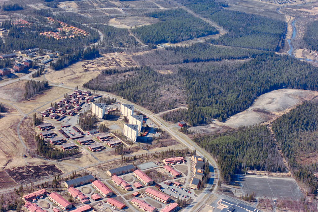 Ersboda sett från luften år 1985.