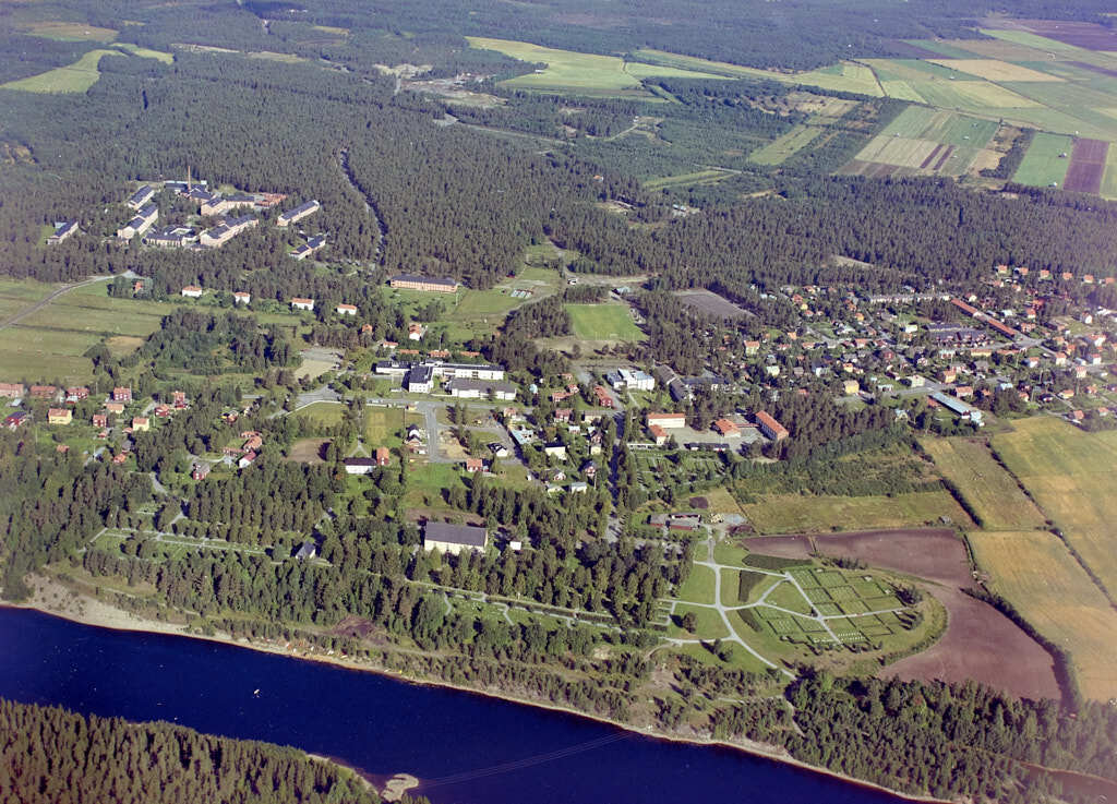 Backen sett från luften år 1986.