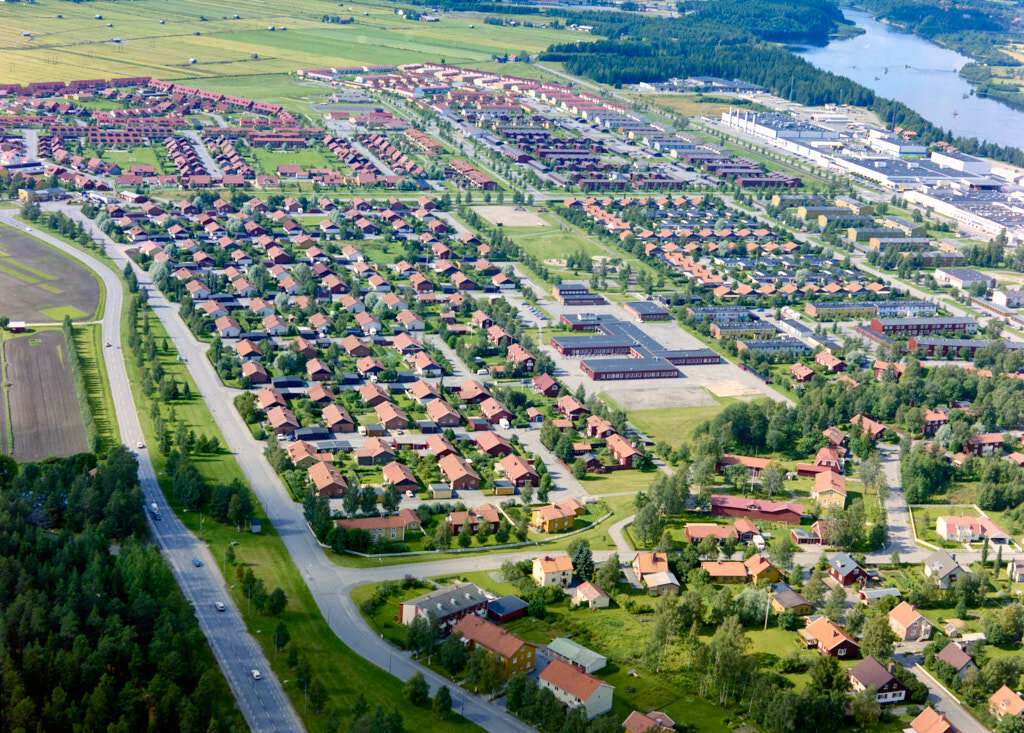 Här kan du se 1987 års flygbild över Böle och Böleäng.