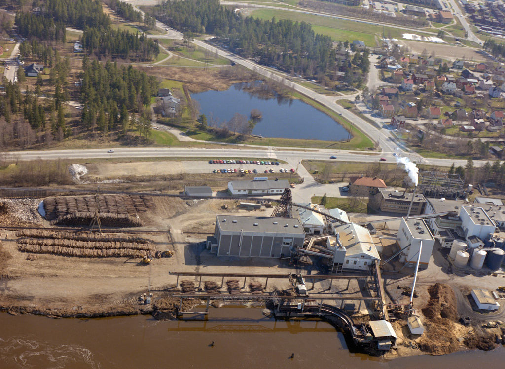 Sofiehem i Umeå sett från luften år 1988.