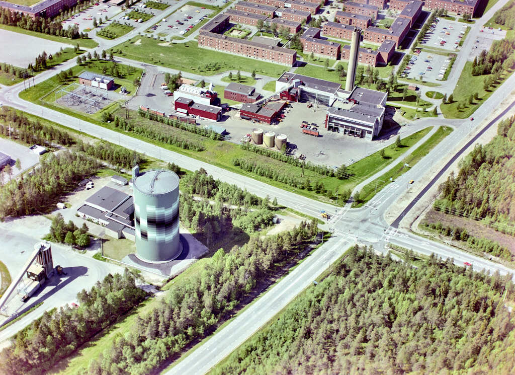 Ålidhem sett från luften år 1988.