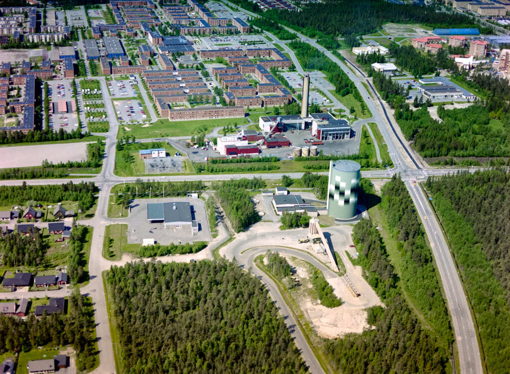 Ålidhem sett från luften år 1988.