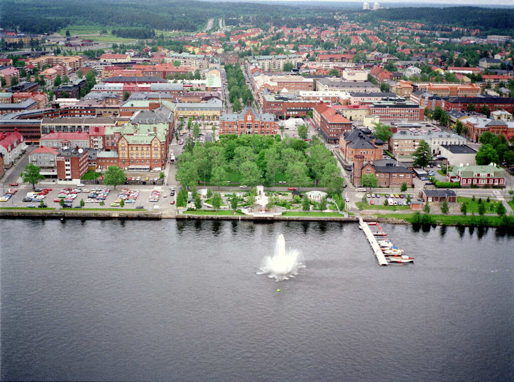 Centrala stan sett från luften år 1989.