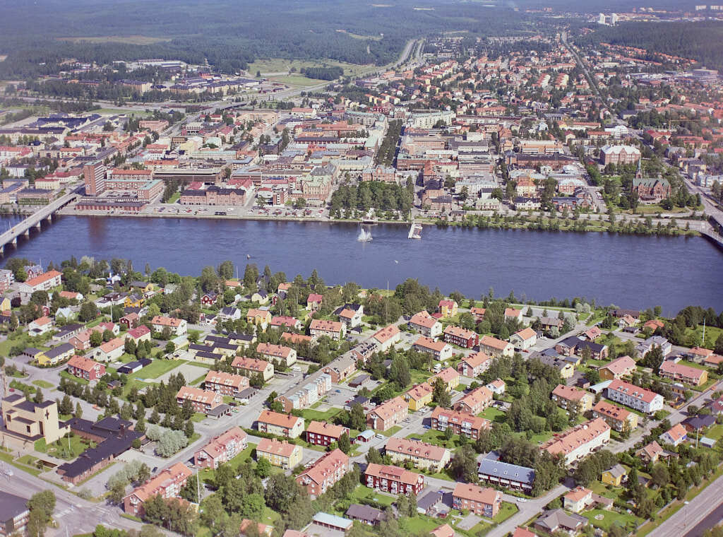 Teg sett från luften år 1990.