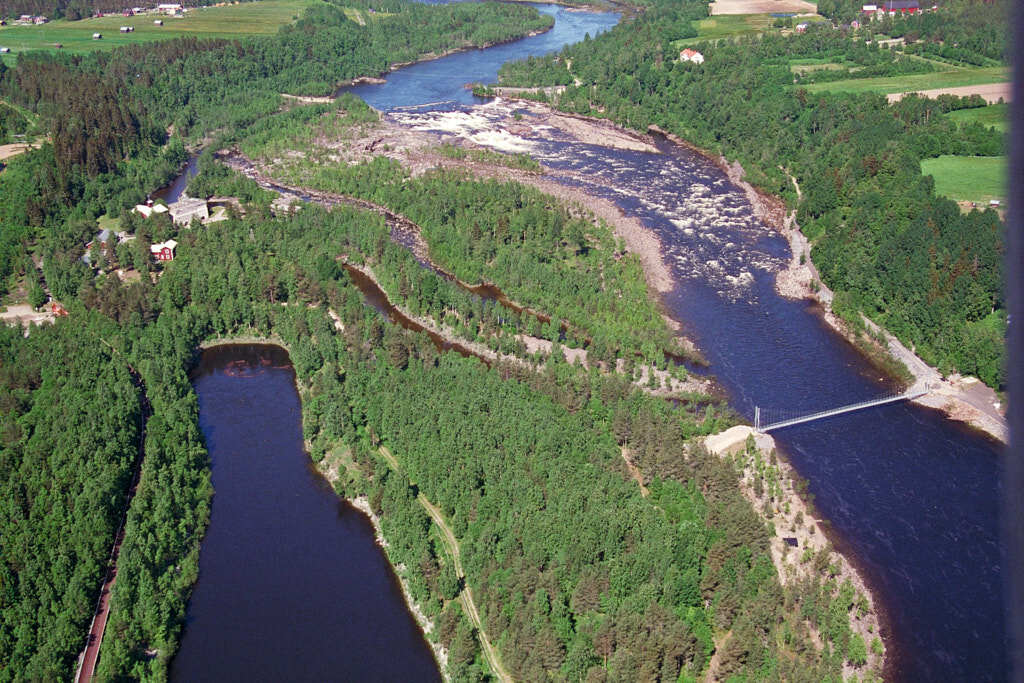 Klabböle sett från luften år 1995.