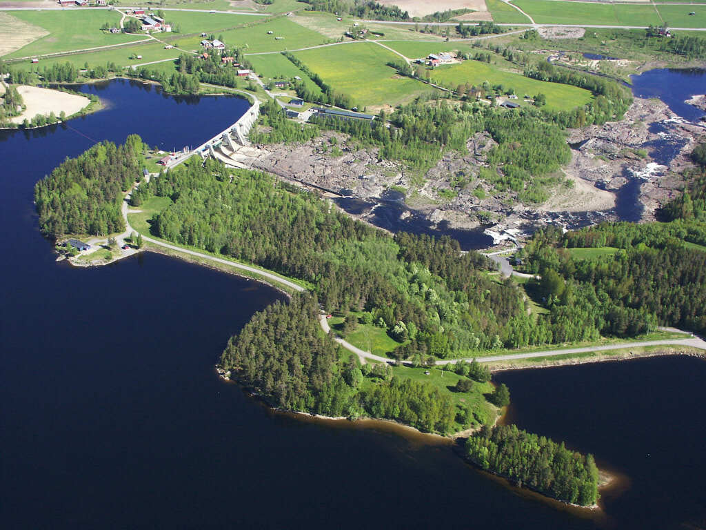 Ett flygbild av Stornorrfors år 2002.