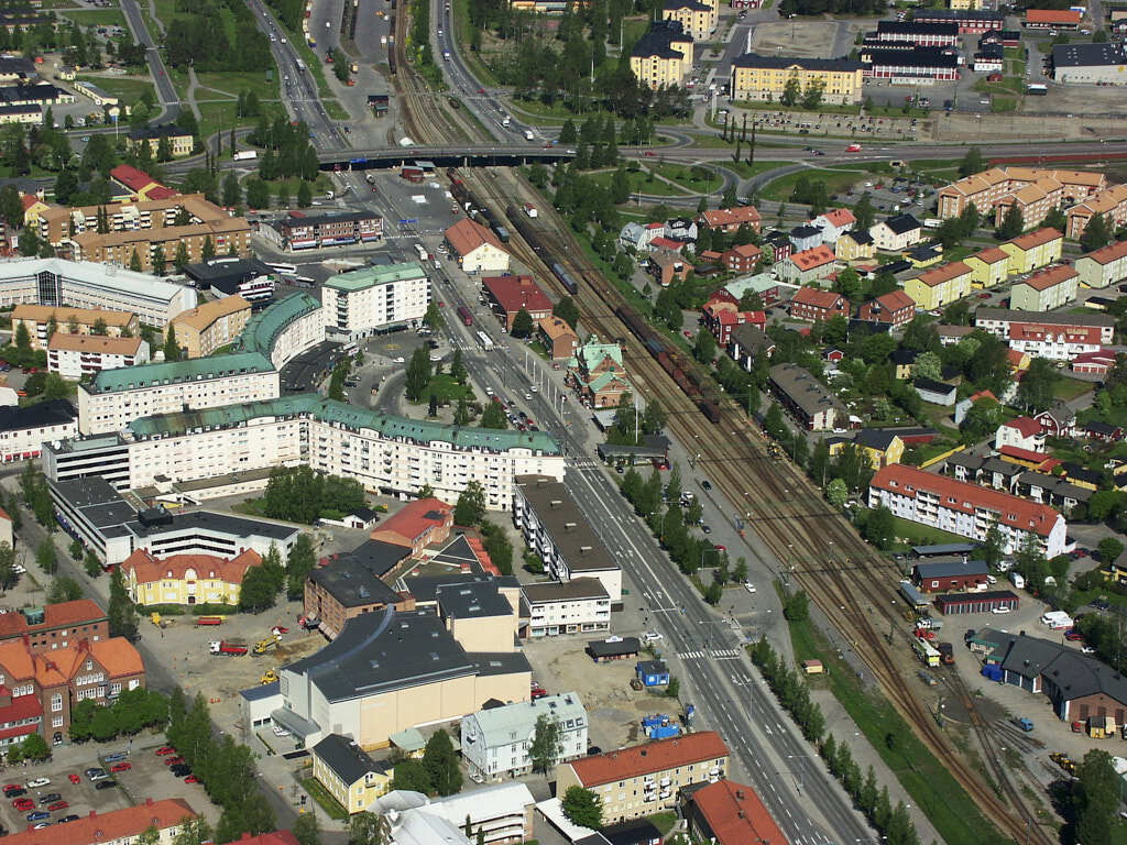 Centrala stan sett från luften år 2002.