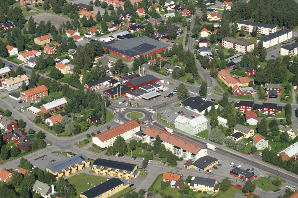 Grisbacka i Umeå sett från luften år 2005.