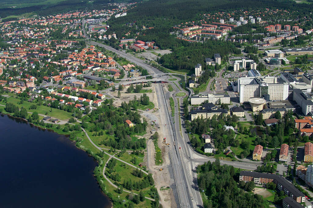 Öbacka sett från luften år 2006.