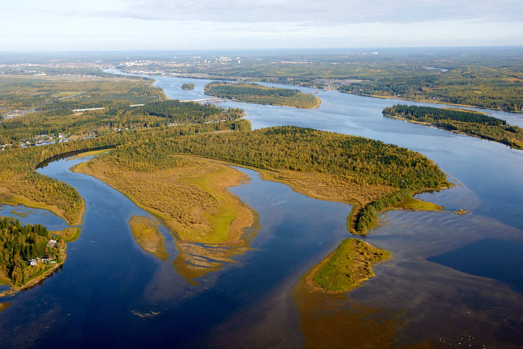 Umedeltat sett från luften år 2008.