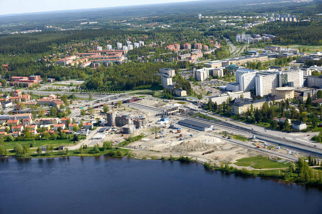 Öbacka sett från luften år 2009.