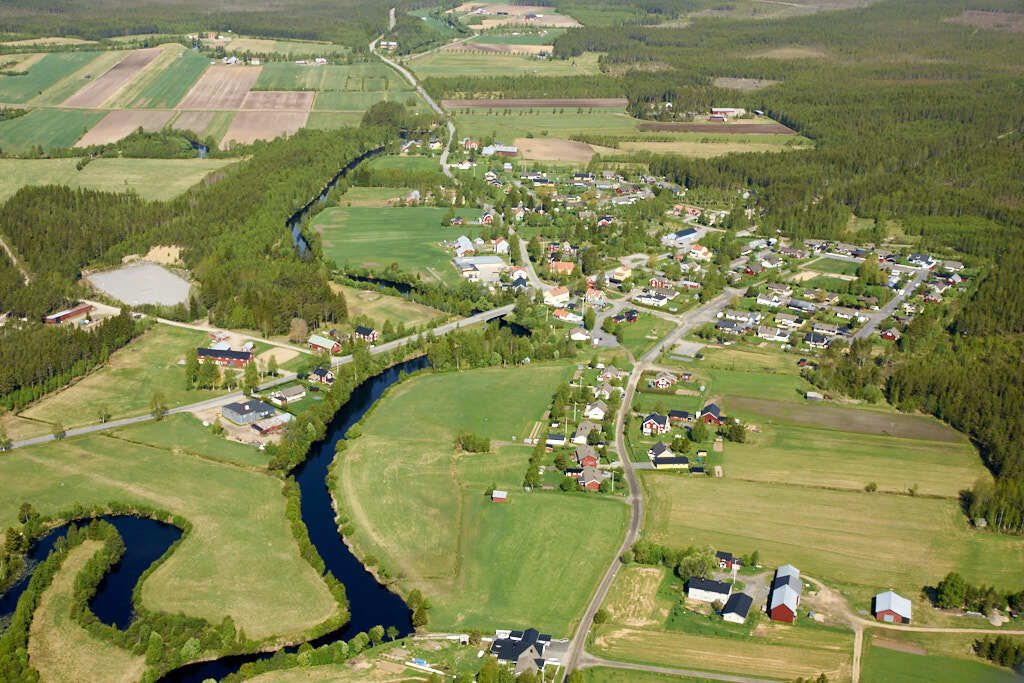 Bodbyn sett från luften år 2009.