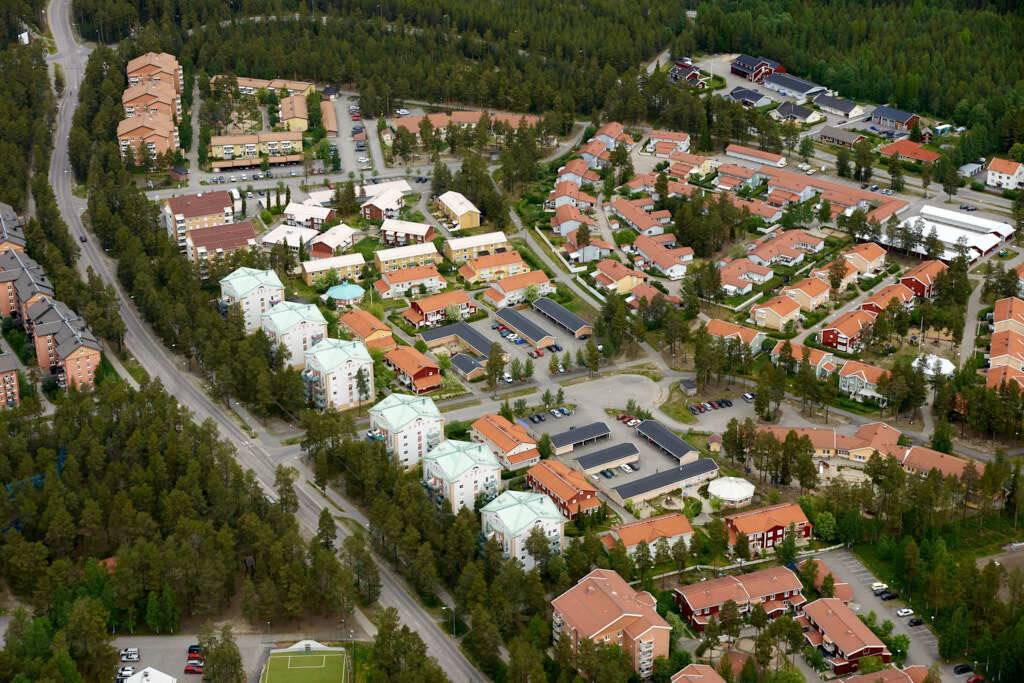 Umedalen sett från luften år 2009.