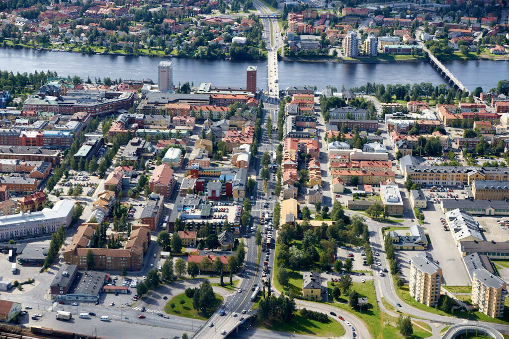 Centrala stan sett från luften år 2009.