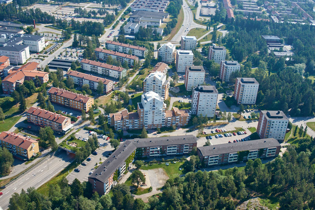 Ålidbacken sett från luften år 2014.