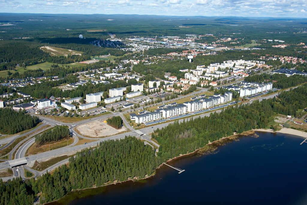 Mariehem sett från luften år 2014.