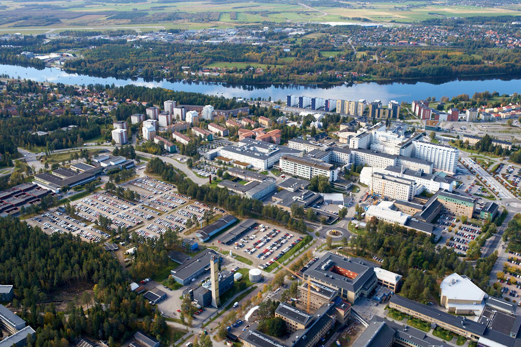 Sjukhusområdet sett från luften år 2016.