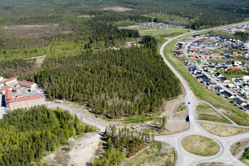 Tomtebo sett från luften år 2017.