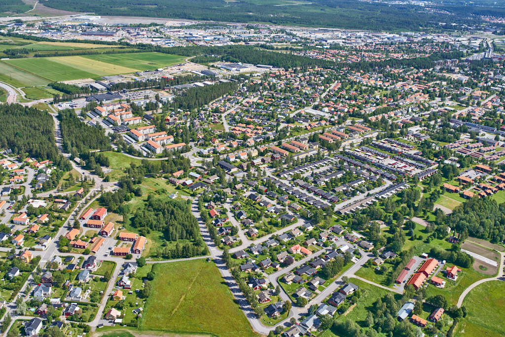 Västerhiske sett från luften år 2019.