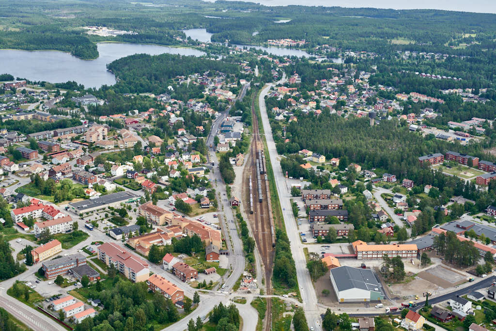 Holmsund sett från luften år 2020.