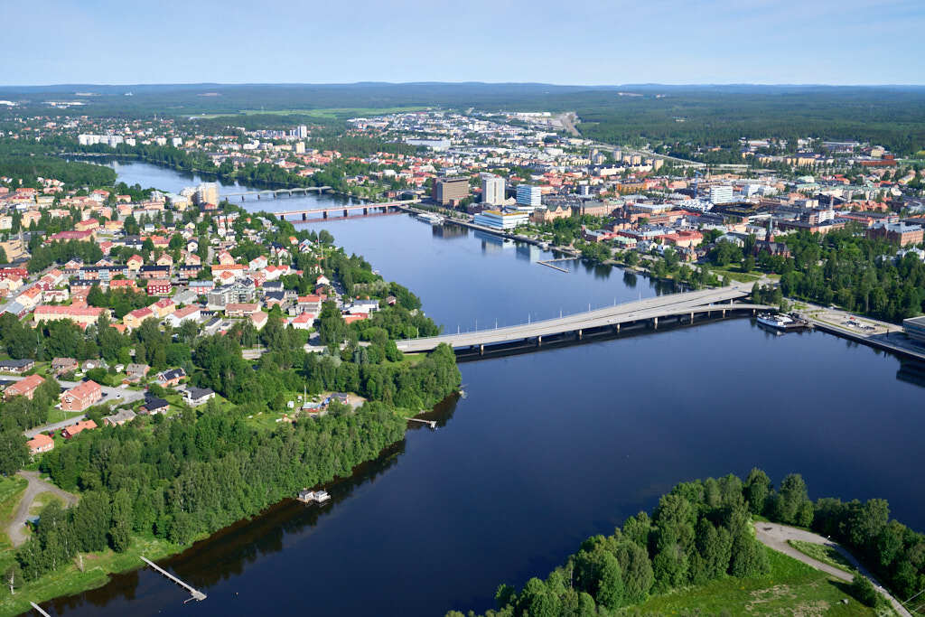 En bild av Centrala stan, Ön och Teg i Umeå år 2025.