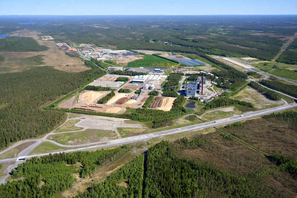 En bild från luften visar Dåva i Umeå år 2026.