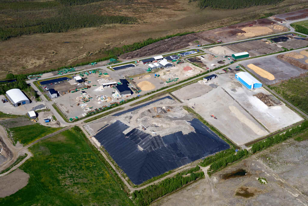 En bild från luften visar Dåva i Umeå år 2026.