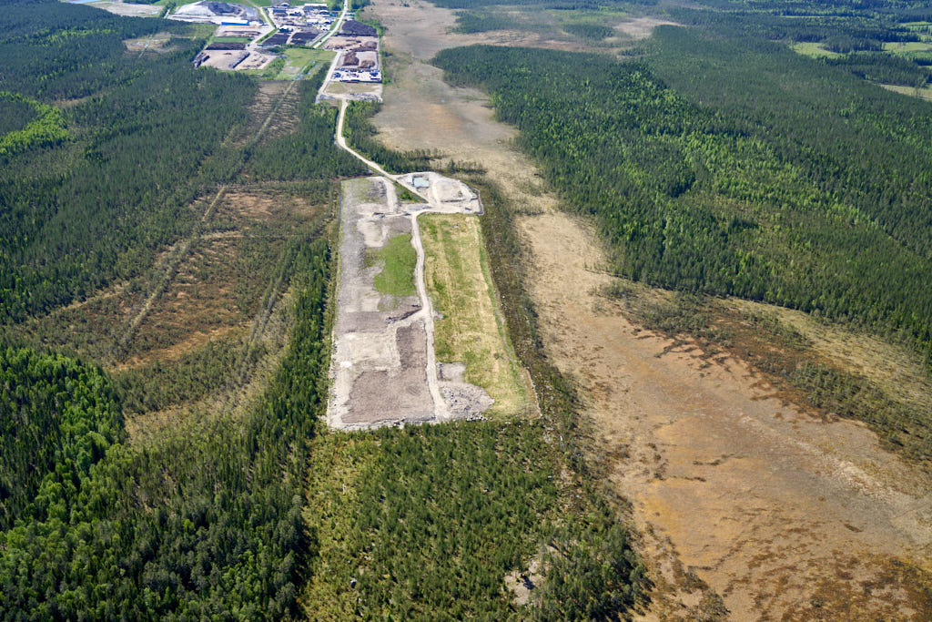 En flygbild som visar Dåva i Umeå år 2026.