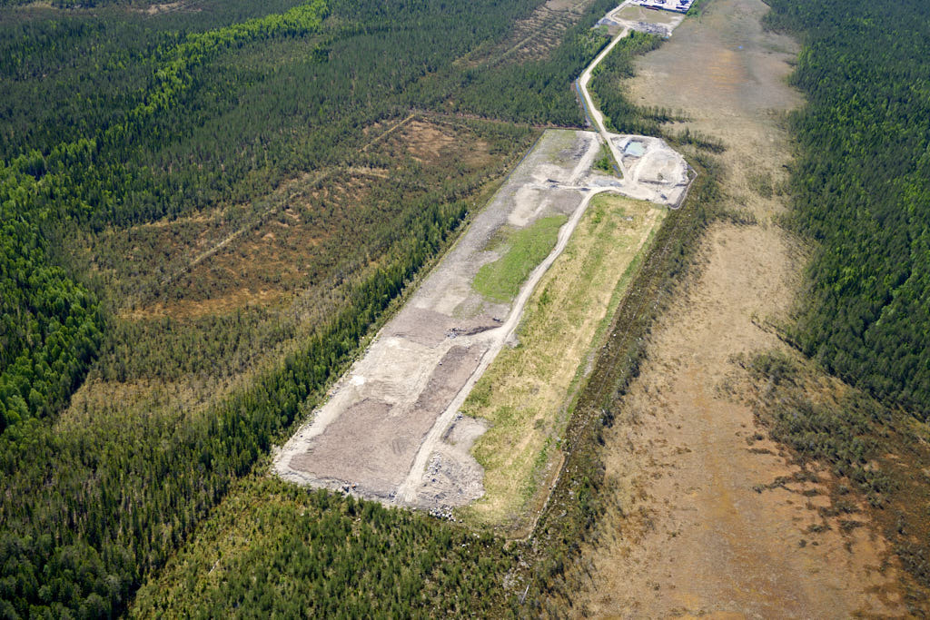 Dåva i Umeå sett från luften år 2026.