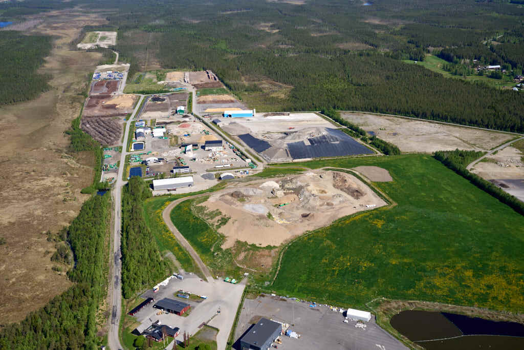 Vy över Dåva i Umeå 2026, med fokus på välkända landmärkena som 