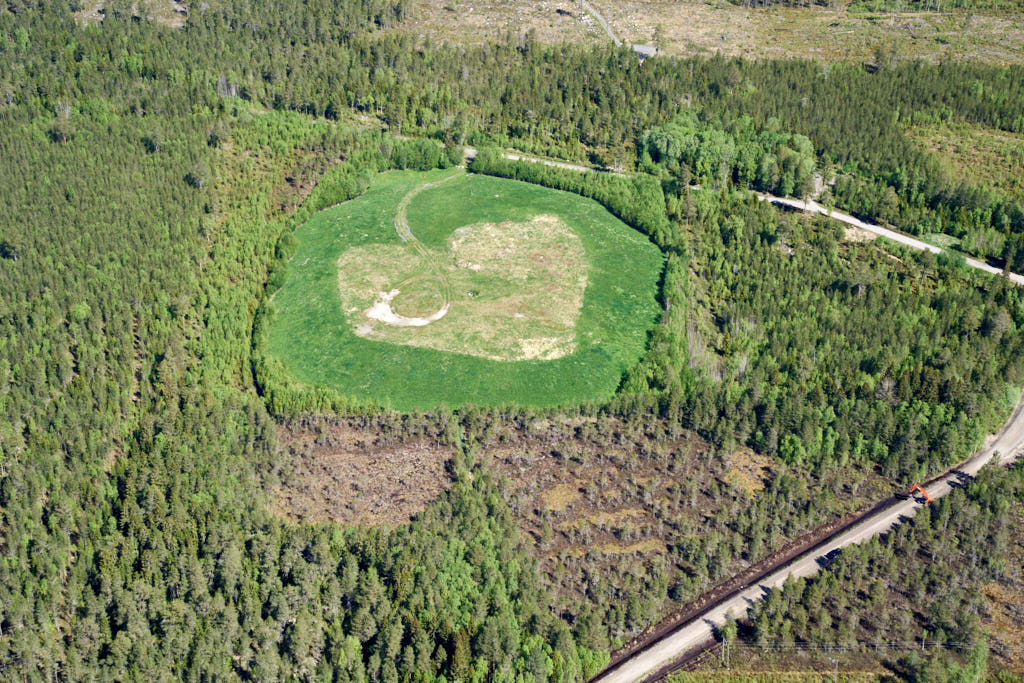 En bild från luften visar  år 2026.