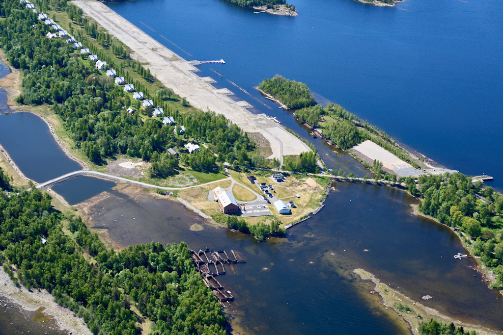 En flygbild som visar Norrbyskär år 2026.