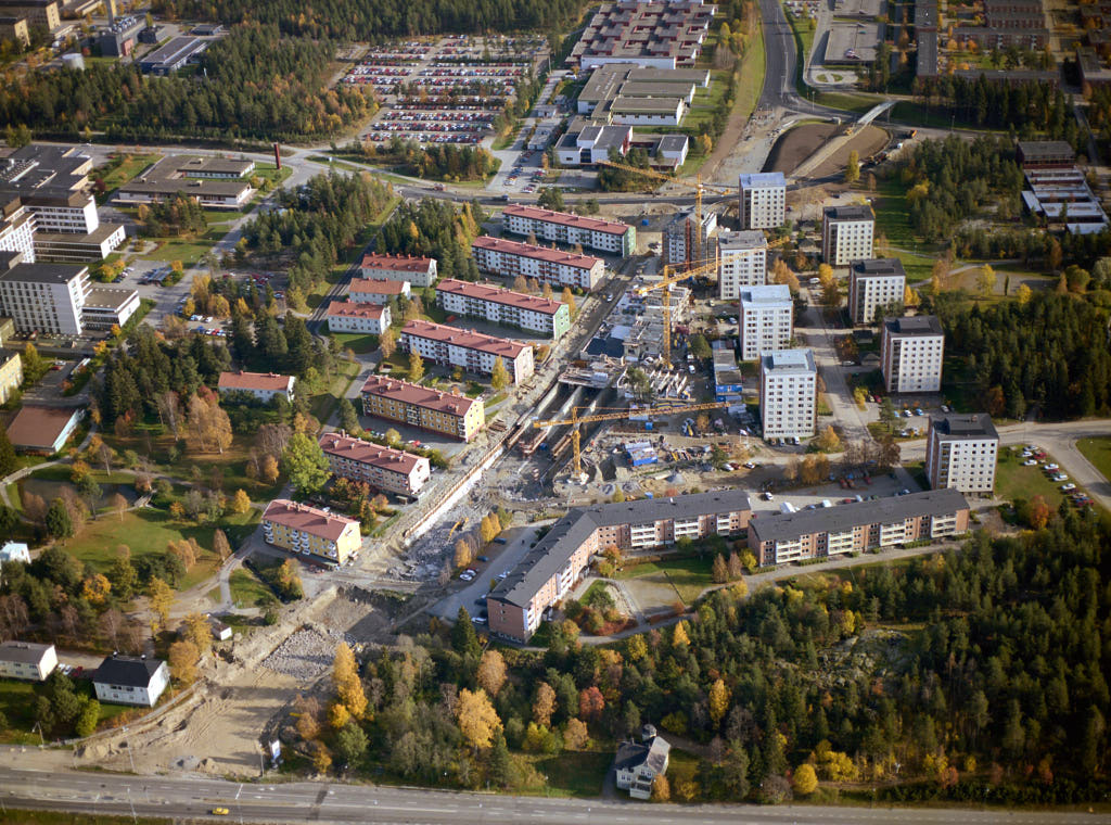 En bild av Ålidbacken och Sofiehem i Umeå år 2026.