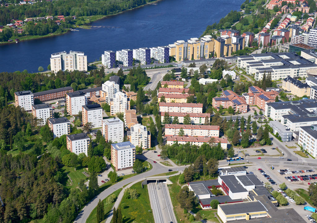 Sofiehem och Ålidbacken i Umeå, idag
